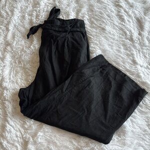 Old Navy Wide Leg Linen Black Pants - Size XL